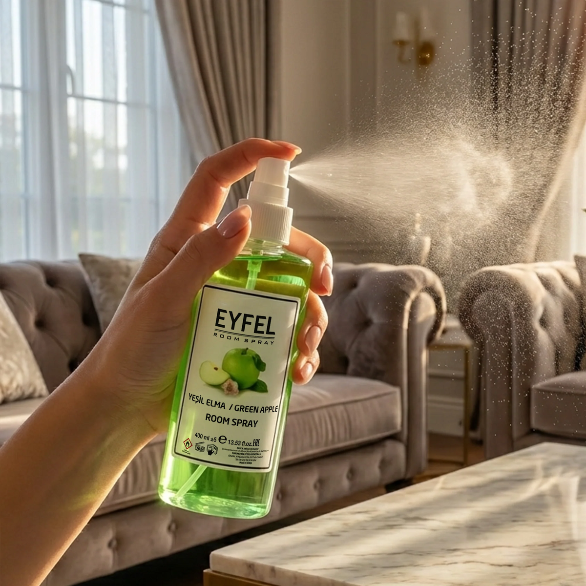 EYFEL Room Spray - Green Apple 400ml (13.5 Fl.Oz.)