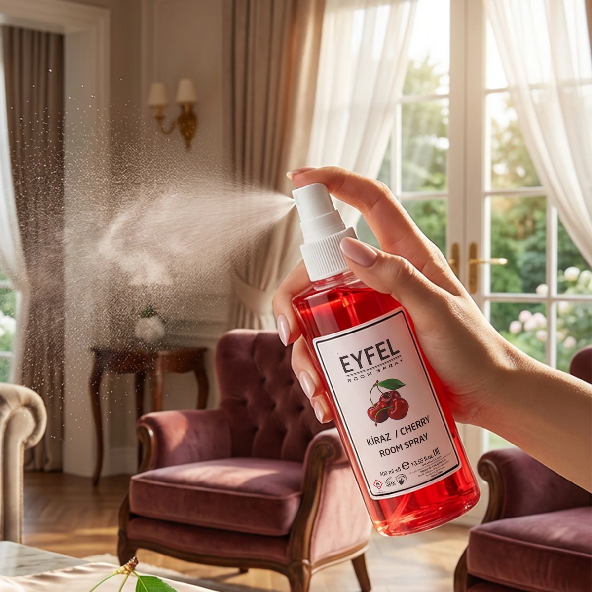 EYFEL Room Spray - Cherry 400ml (13.5 Fl.Oz.)